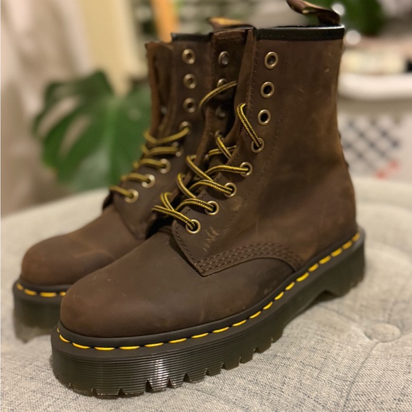 NEW💎Dr. Martens 1460 Bex Dark Brown Leather Boots 5 *AirWalk Bouncy Retail $180 - Picture 5 of 9